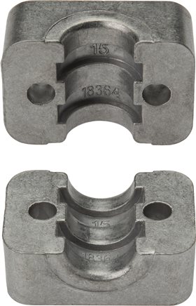 Exemplary representation: Pipe clamp clamping jaw pairs, aluminium