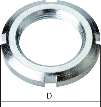 Exemplary representation: Cylinder slotted nut